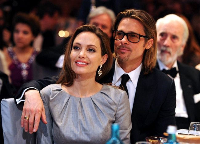 Джоли и Пит на благотворителната гала вечер по време на 62-ото издание на Берлинале през 2012 г.