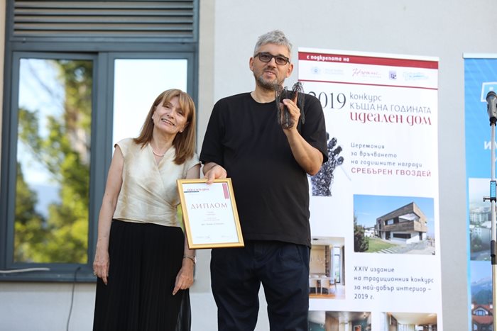 Главният редактор на "Идеален дом" Таня Червенкова с арх. Георги Слокоски